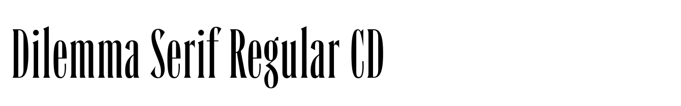 Dilemma Serif Regular CD